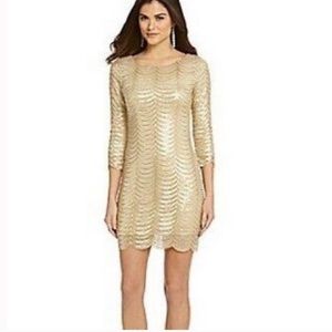 GIANNI BINI GOLD SEQUIN DRESS